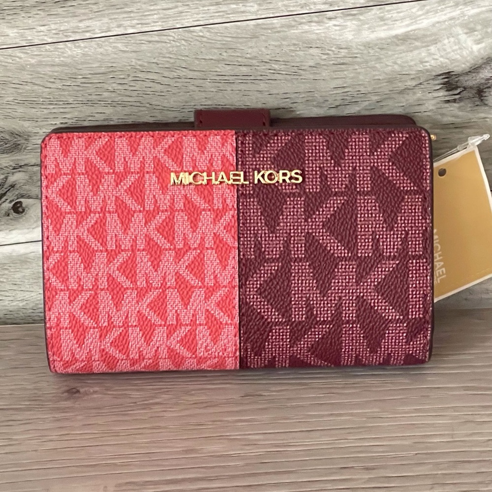 Michael Kors Red and Burgundy Wallet